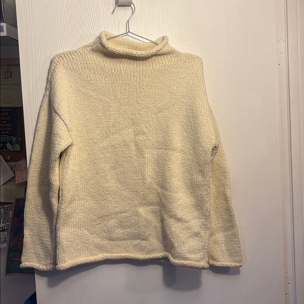 MATE the Label Cream Turtleneck Sweater